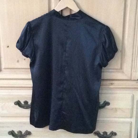 Theory Black Silk and Spandex Blouse - Medium - Picture 2 of 6